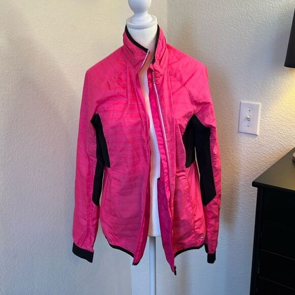 bcg BioViz Pink & Black Long Sleeve Windbreaker - Size Medium - Picture 1 of 5